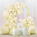 PartyWoo Pastel Yellow Balloons 120pcs Light Pale Yellow Color | 18 12 10 5 by PartyWoo