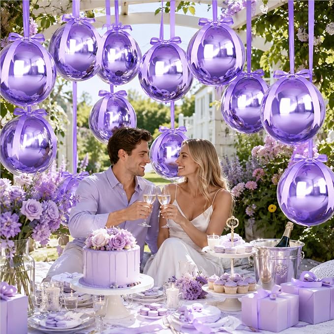 Purple Round Foil Balloons - Image 7