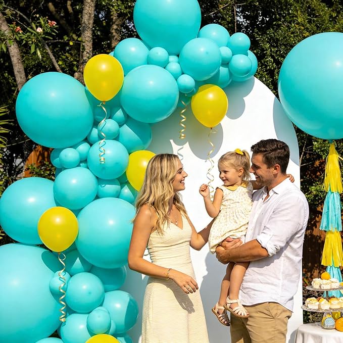 32Pcs Teal Blue Big Balloons 18 Inch, Round Large Blue Latex Party Balloons - Image 6