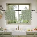 Anmao Vintage Lace Kitchen Curtains 18 Inches Long 2 Panels, Romantic Semi by Anmao