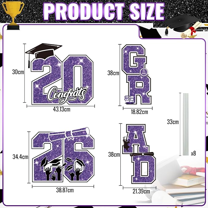 Graduation Yard Sign Class of 2026 Decorations - Image 2