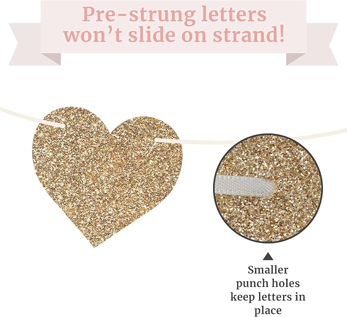 Pre-Strung Love Laughter & Happily Ever After Banner - Image 4