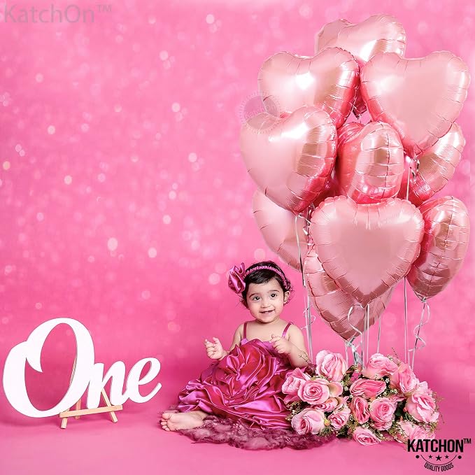KatchOn Light Pink Heart Balloons Foil 18 Inch, Valentines Day Decorations - Image 8