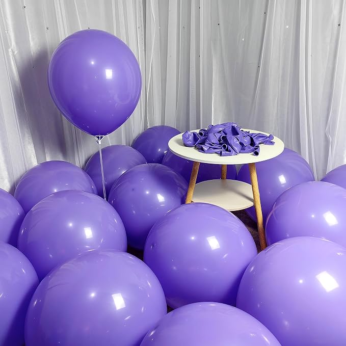 90 Pack Purple Balloons 18 inch Purple Latex Big Balloons - Image 6