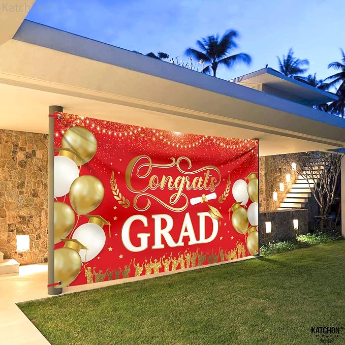KatchOn Congrats Grad Banner 72x44 Inch | Congrats Grad Backdrop - Image 5