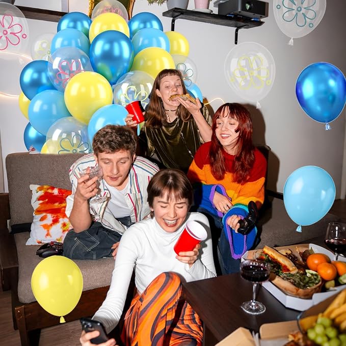 Blue and Yellow Balloons, for Birthday Theme Party Decorations - Image 4