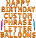 Happy Birthday Balloon Banner Custom Phrase Balloons letter 16 inch by LIOZEOKUN