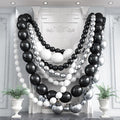 90PCS Black White and Silver Linking Balloons, Wedding Birthday Baby Shower by Govpy