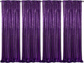 Purple Sequin Backdrop Curtain 4 Pcs 2ftx8ft Sparkly Glitter Wedding Party by SoarDream