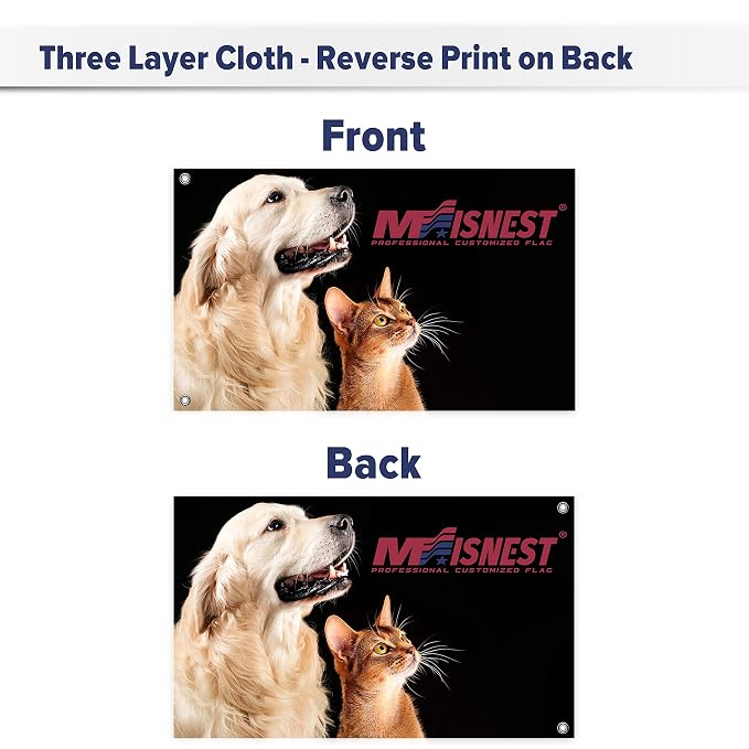 Double Sided Custom flag 5x8 FT Design Print Your Own Logo/Picture/Photo/Text - Image 6