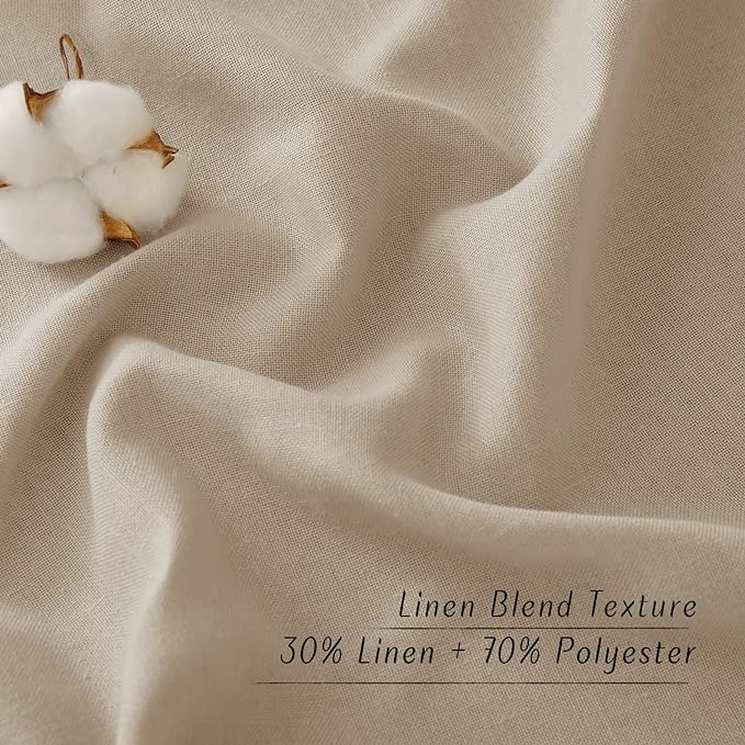 NICETOWN Flax Taupe Linen Curtains - Image 7