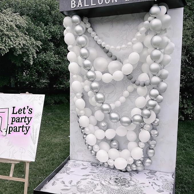 White Quick Link Balloons, Pearl Balloons - Image 5