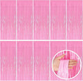 Pink Party Streamers Foil Fringe Backdrop Curtains Tinsel Streamers Birthday by BOMSI