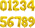 10 Pcs Number Balloons 32 Inch Gold 0-9 Number Mylar Foil Balloons Gold Custom by Unknown
