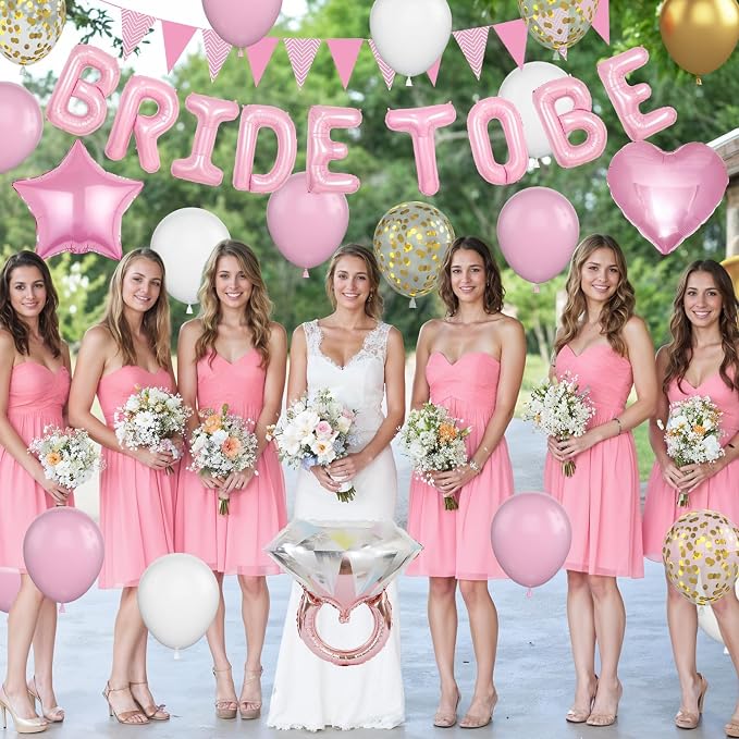 Pink and Gold Bachelorette Party Decorations - Image 3