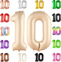 KatchOn Caramel 10 Balloon Number 40 Inch, 10th Birthday Decorations by KatchOn