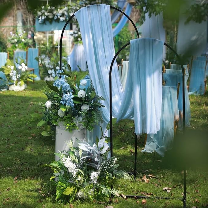 Wedding Arch Draping Fabric Backdrop Drapes 28.7" x 20FT, Baby Blue | Sheer - Image 3
