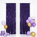 Eternal Beauty Purple 3mm Sequin Backdrop 2x8 Ft 2 Pack Wedding | Dense Sparkle by EternalBeauty