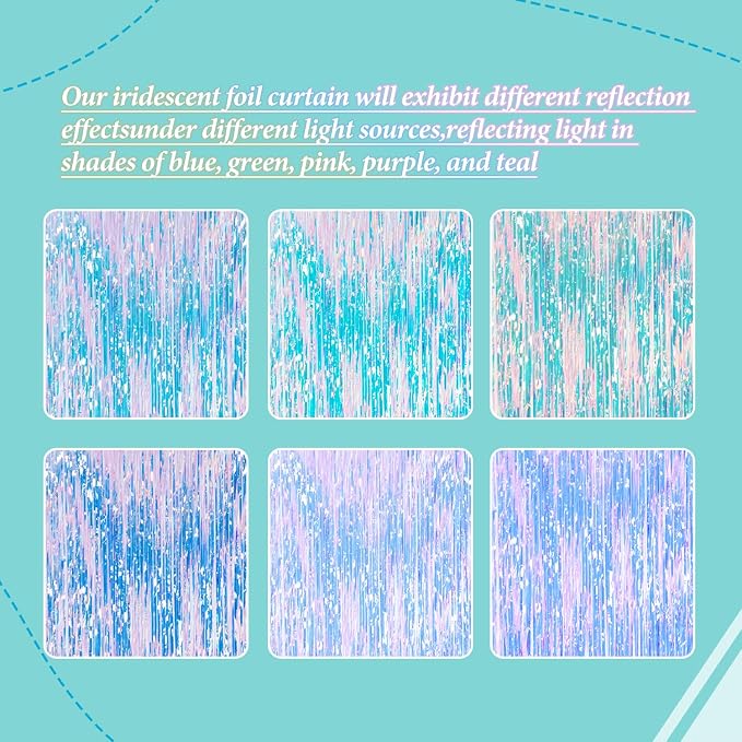 DECOCKRAT 2 Pack Foil Fringe Backdrop - Image 4
