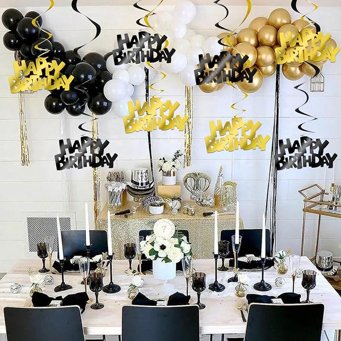 BEISHIDA 12 Pcs Happy Birthday Hanging Swirl Decorations, Men Boys Birthday - Image 6