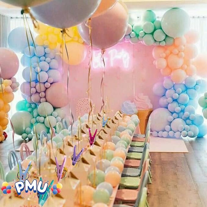 PMU Balloon Clip-N-Weight Assorted Pastel Colors 16-gram Plastic Balloon - Image 2
