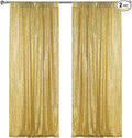 Sugargirl Gold Sequin Backdrop Curtain 2 Panels 2FTx8FT Glitter Gold Background by Sugargirl