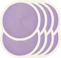 Round Placemats Set of 8, Woven Table Mats, Mint Purple | Braided Paper Edge by Noctiflorous