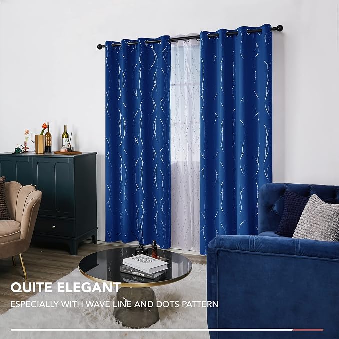 Deconovo Living Room Curtains 72 Inches Long, Thermal Insulated, Room Darkening - Image 4