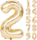 40 Inch Light Gold 2 Number Balloons Large Champagne Gold Number | White Gold by Exquisitehighqualitypartydecorationstomeetyoureveryneed%EF%BC%81
