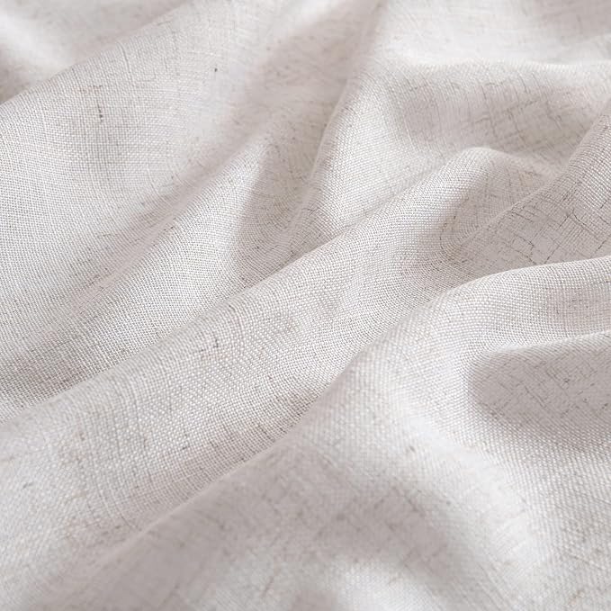 MIULEE White Linen Curtains 52x108 Inches Long - Image 4