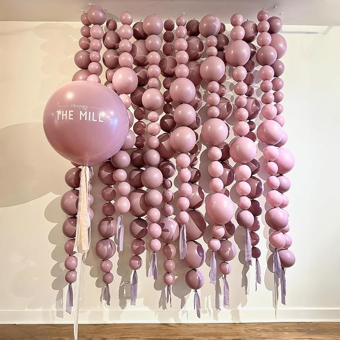 Dusty Pink Linking Balloons, Quick Linked Balloon - Image 8