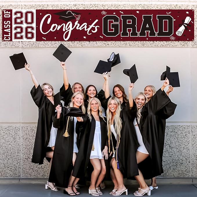 2026 Graduation Yard Sign, Large Congrats Grad Yard Banner Class of 2026 Banner - Image 7