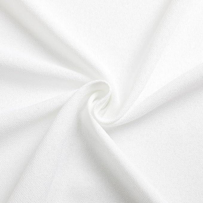Tollpiz Linen Tier Curtain Rod Pocket Semi Sheer Half Kitchen Curtains Burlap - Image 9