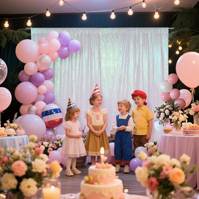 SquarePie 8x8ft Iridescent Sequin Backdrop, High Density Non-Transparent - Image 2