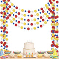 Outus 5 Pieces Colorful Circle Garland Banner Hanging Paper Dot Decorations by Outus