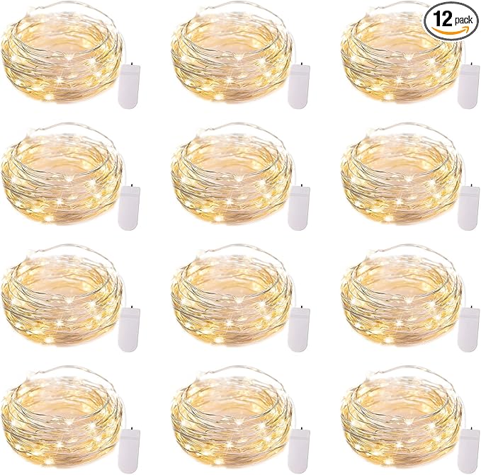 Brightown 12 Pack 7ft Battery Operated LED Fairy Lights by Brightown