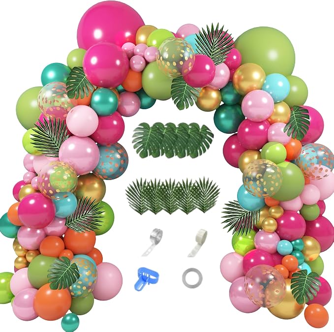 158Pcs Tropical Balloon Arch Garland Kit by OuddyParty