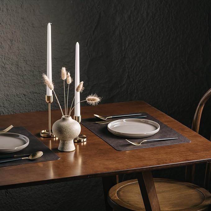 Placemats Set of 8, DOLOPL Reversible Dual-Color Faux Leather Place Mats - Image 6