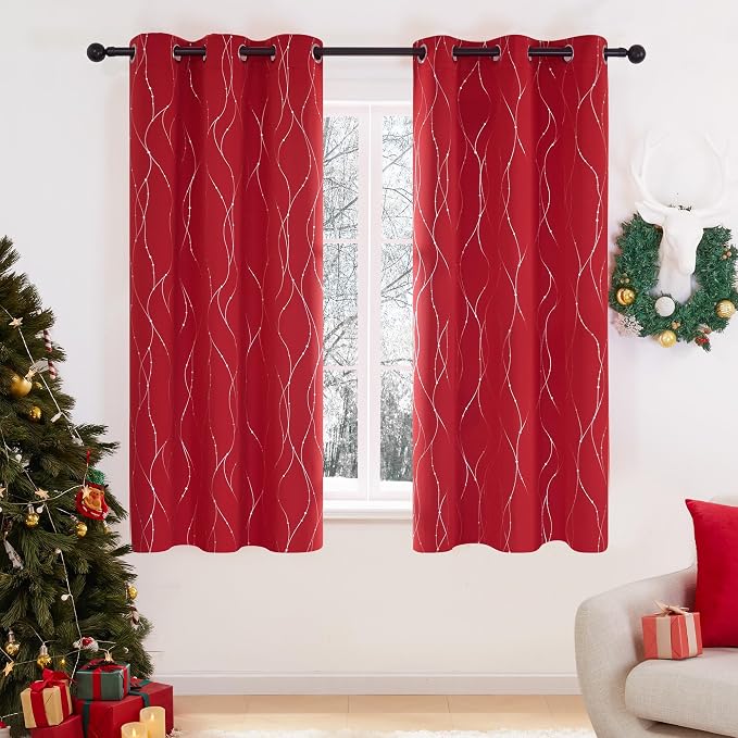 Deconovo Living Room Curtains 63 Inches Long, Thermal Insulated, Room Darkening by Unknown