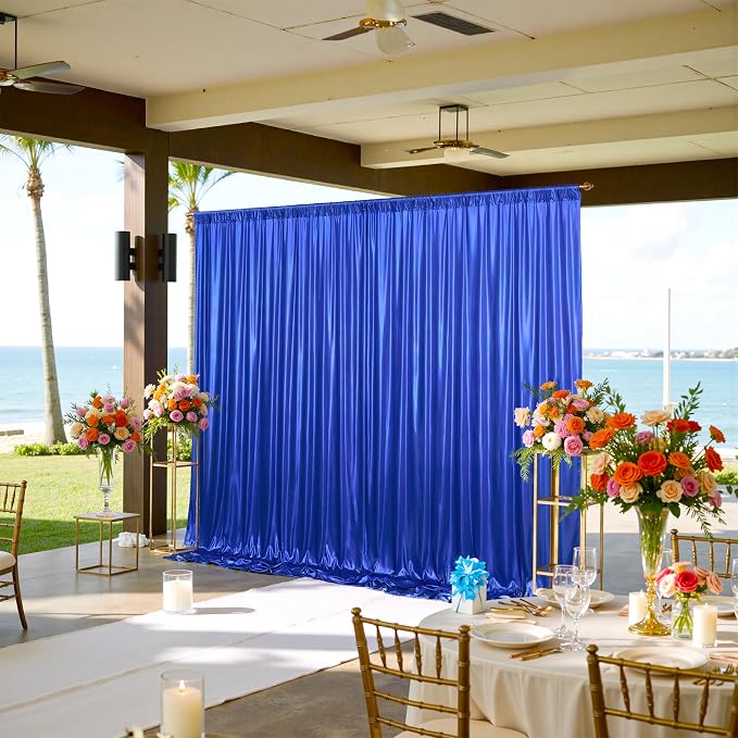 gogoparti 10x10FT Sapphire Blue Sequin Backdrop Curtain - Image 8