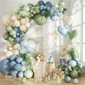 Dusty Blue Sage Green Balloon Arch Kit by Futureferry