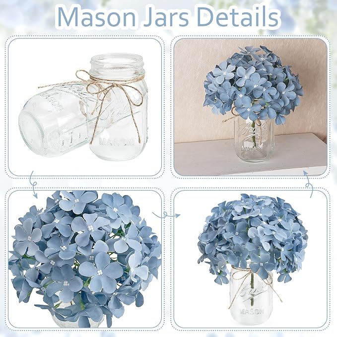 10 Set Mason Jars Centerpieces for Tables - Image 3