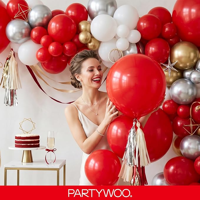 PartyWoo Red Balloons 85pcs Different Sizes of 18 12 10 5 Inch | Balloons - Image 9