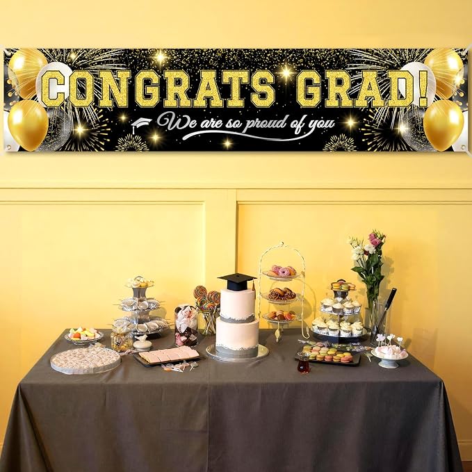Class of 2026 Graduation Banner, Congrats Grad Yard Sign Outdoor Decoration - Image 5