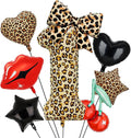 Leopard Print Bow Balloons Birthday Decorations 40Inch Cheetah Number 1 Foil by Unknown