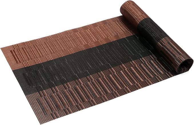 SHACOS Table Runners Woven Vinyl Table Mats 12x71 inch - Image 4