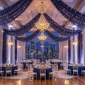 6 Panels Dark Blue Ceiling Curtains by Unknown
