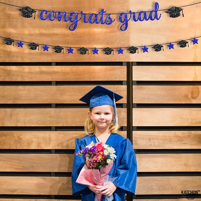 KatchOn Glitter Congrats Grad Banner 10 Feet, Graduation Party Decorations | - Image 6