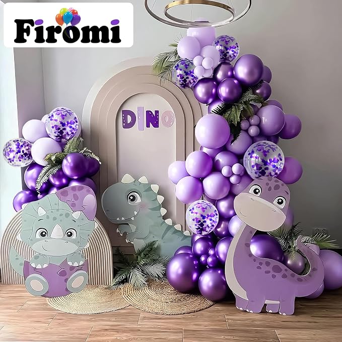 Firomi Metallic Chrome Purple Balloons Set 12-inch 70 Pack | Purple and Premium - Image 4