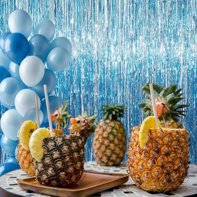 GOER 6.4 ft x 9.8 ft Metallic Tinsel Foil Fringe Curtains, Graduation - Image 7